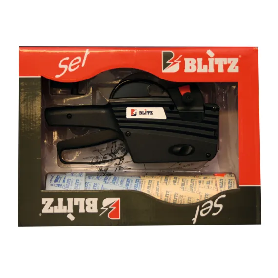 Prismaskin Blitz S14, 8+6 siffer, Displaypakn. m/ 10 rl etiketter