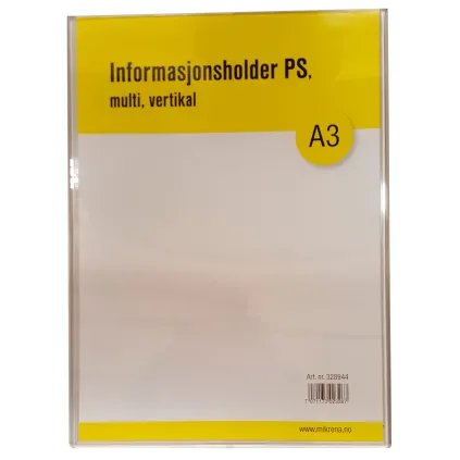 Informasjonsholder Multi PS A3, 1ark