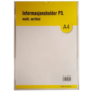 Informasjonsholder Multi PS A4, 1ark