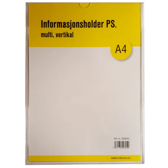Informasjonsholder Multi PS A4, 1ark