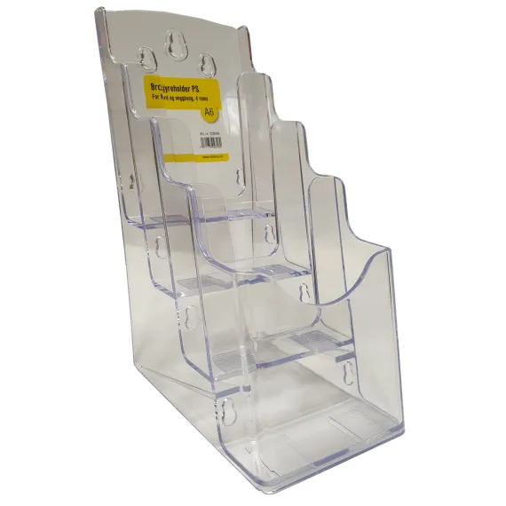 Brosjyreholder PS, 4 roms A6