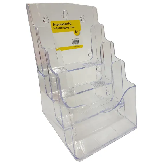 Brosjyreholder PS, 4 roms A5
