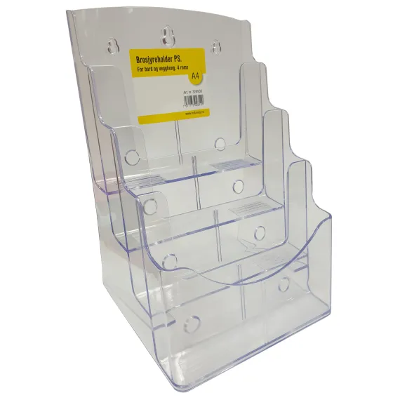 Brosjyreholder PS, 4 roms A4