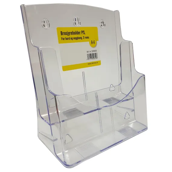Brosjyreholder PS, 2 roms A4