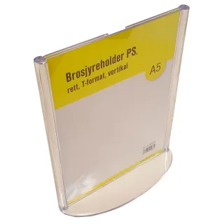 Brosjyreholder PS A5, rett, T-format, Stående