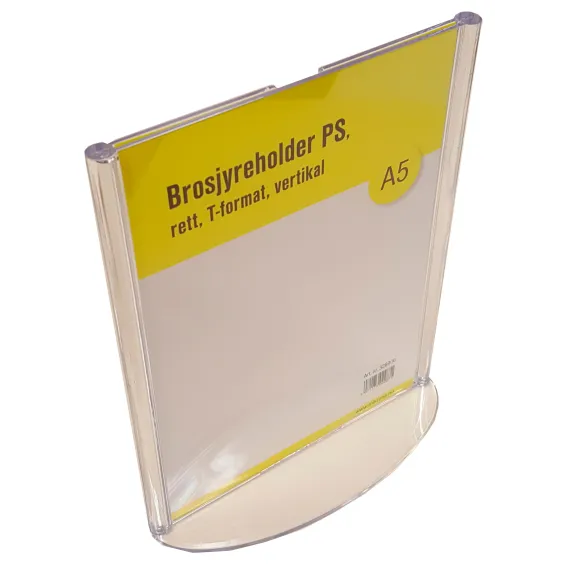 Brosjyreholder PS A5, rett, T-format, Stående