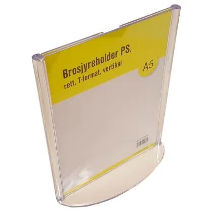 Brosjyreholder PS A5, rett, T-format, Stående