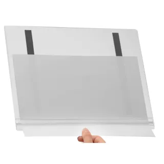 Infolomme A4, Vanntett, m/ Magnet, Stående/ Liggende, Transparent