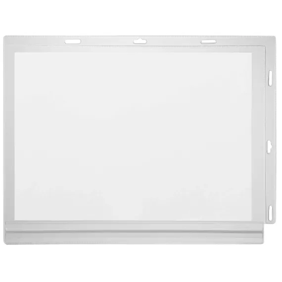 Infolomme A4, Vanntett, m/ Festehull, Stående/ Liggende, Transparent