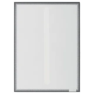 Infolomme A4, Statisk festing, Stående/liggende,Grå kant, Transparent