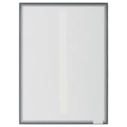 Infolomme A4, Statisk festing, Stående/liggende,Grå kant, Transparent