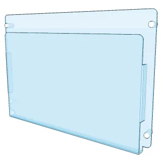 Infoholder A3 Vegg m/ avstandstykker,15mm Liggende,Akryl