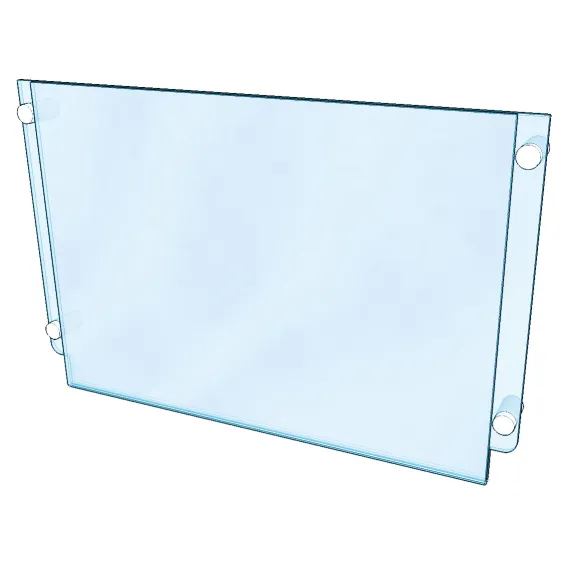 Infoholder A3 Vegg m/ avstandstykker, Liggende, Dobbel Akryl