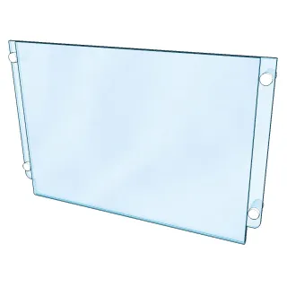 Infoholder A4 Vegg m/ avstandstykker, Liggende, Dobbel Akryl