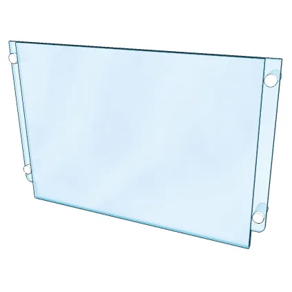 Infoholder A4 Vegg m/ avstandstykker, Liggende, Dobbel Akryl