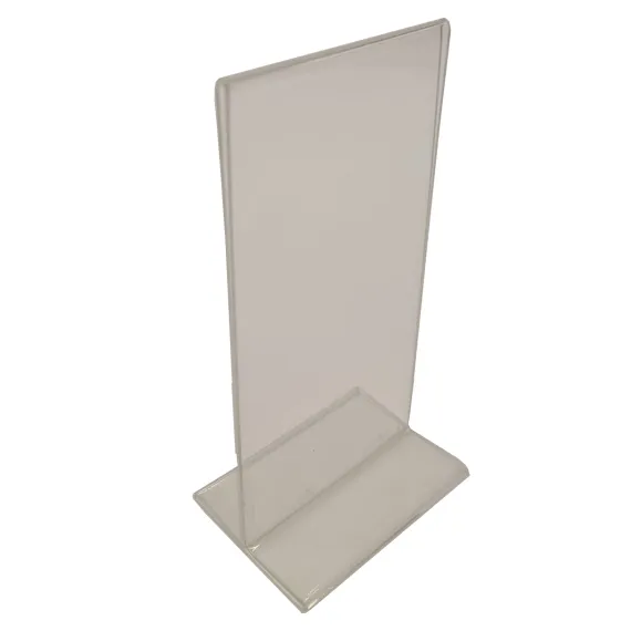 Brosjyre-/menyholder A6/A4,B105-H297mm,2mm,"T"Stående