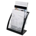 Brosjyreholder 3xA4, Akryl/ Sort