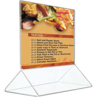 Meny-/brosjyreholder Delta A5,Akryl,Liggende