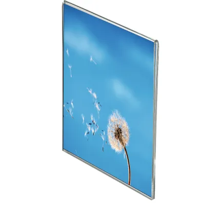 Brosjyre-/menyholder A6, 2mm,Dobbel Acryl,Stående