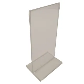 Brosjyre-/menyholder A6/A5,B:105 H:210mm, 2mm, rett"T"