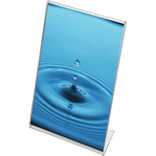 Brosjyre-/menyholder A6/A5,B:105 H:210mm, 2mm, skrå"L"