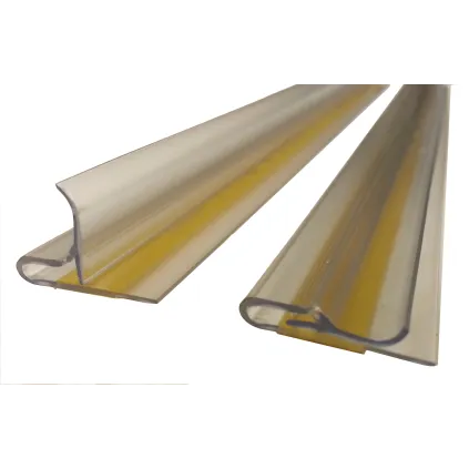 Plakatlist m/ klemlist,1000mm,selvklebende,Transp