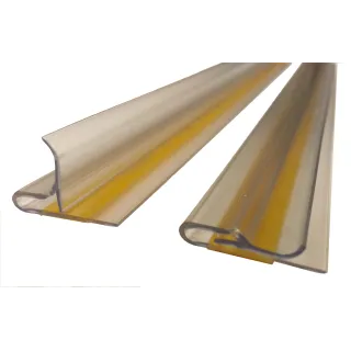 Plakatlist m/ klemlist, 297mm,selvklebende,Transp