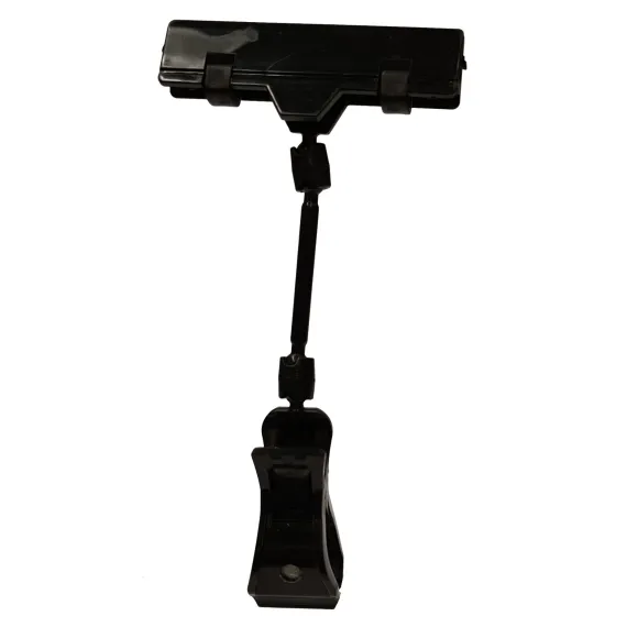 Plakatholder, stor klype, 50mm stang, 80mm klype, Sort