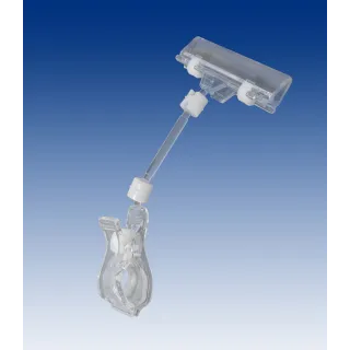 Plakatholder Stor klype,50mm stang, 80mm klype, Transp