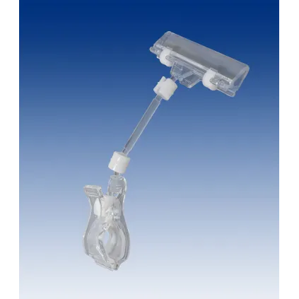 Plakatholder Stor klype,50mm stang, 80mm klype, Transp