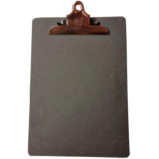 Menyplate A4 med klype, Clipboard, mørk grå