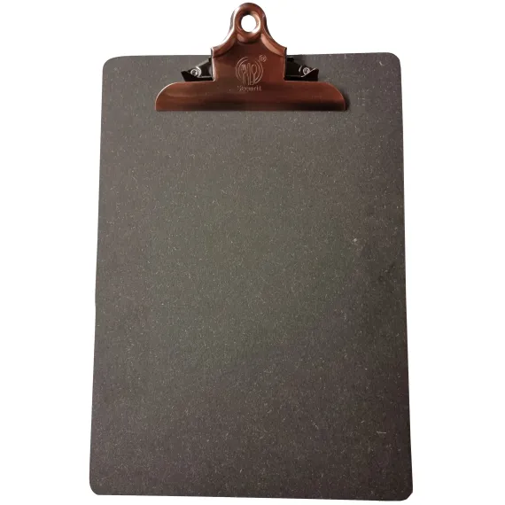 Menyplate A4 med klype, Clipboard, mørk grå