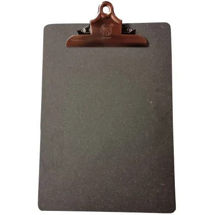 Menyplate A4 med klype, Clipboard, mørk grå