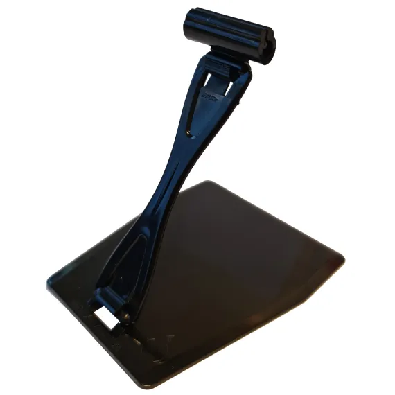 Plakatholder, stor flat fot, 90mm mellomstykke, 30mm holder, Sort