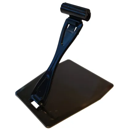 Plakatholder, stor flat fot, 90mm mellomstykke, 30mm holder, Sort