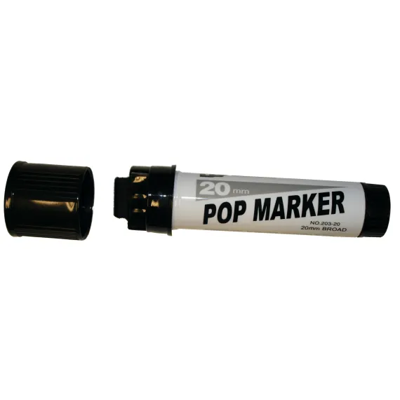 Tusj POP Marker Påfyllbar 20mm, Sort