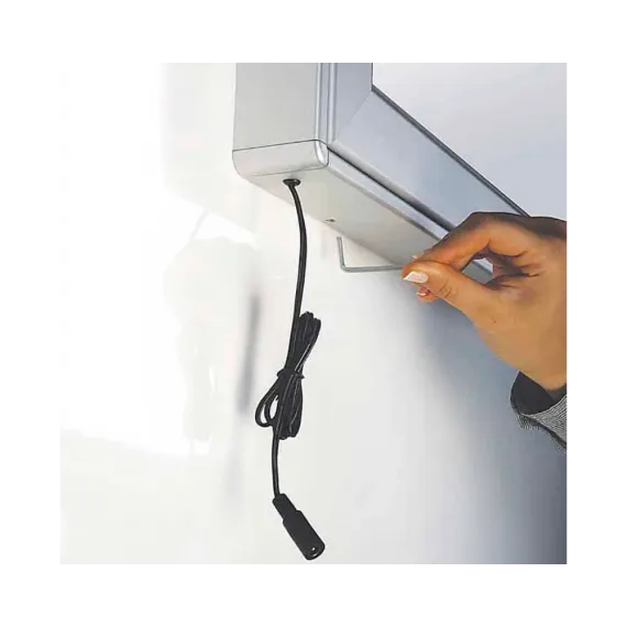 Infoskap whiteboard LED, 4xA4 m/lås, B 59 x H76, d. 50mm