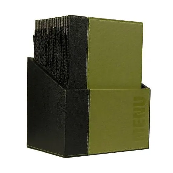 Menymappe Trendy A4, Grønn,20 stk i oppbevaringsboks