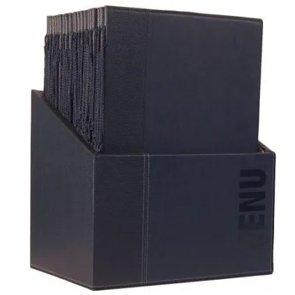 Menymappe Trendy A4,Blå,20 stk i oppbevaringsboks