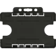 Kortholder 55 x 85mm, Dobbelsidig, feste langside, Sort