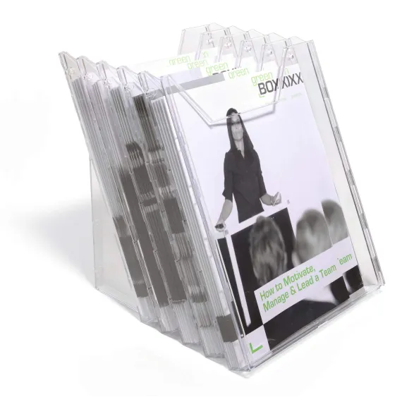 Brosjyrestativ Combibox 5xA4,Bord/vegg,Påbygging,Stående,Transparent