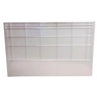 Skillevegg til Brosjyrestativ Box, Liggende,Transparent