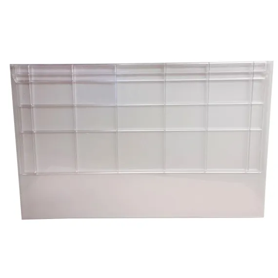 Skillevegg til Brosjyrestativ Box, Liggende,Transparent