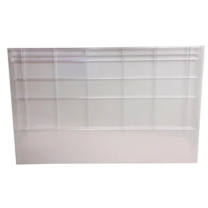 Skillevegg til Brosjyrestativ Box, Liggende,Transparent