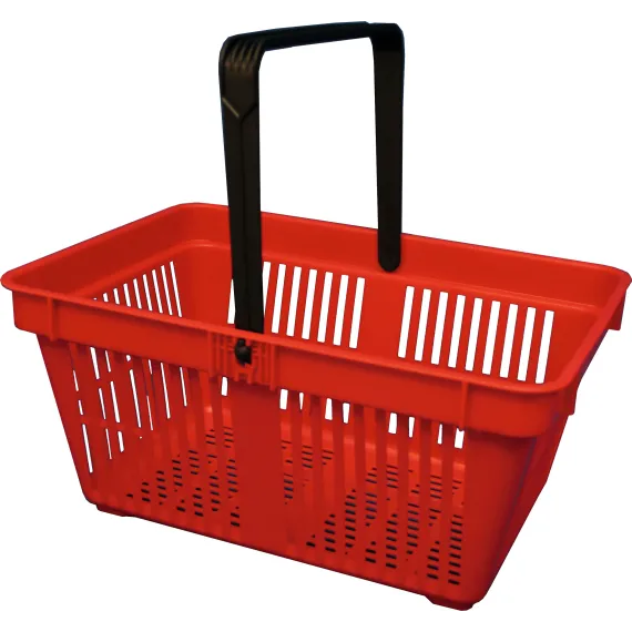 Handlekurv rød 27ltr