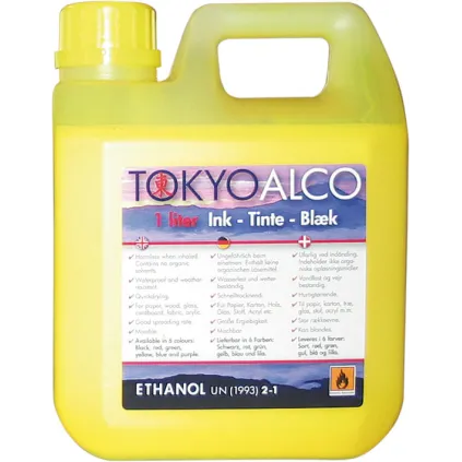 Tusjvæske Tokyo Alco Gul 1ltr