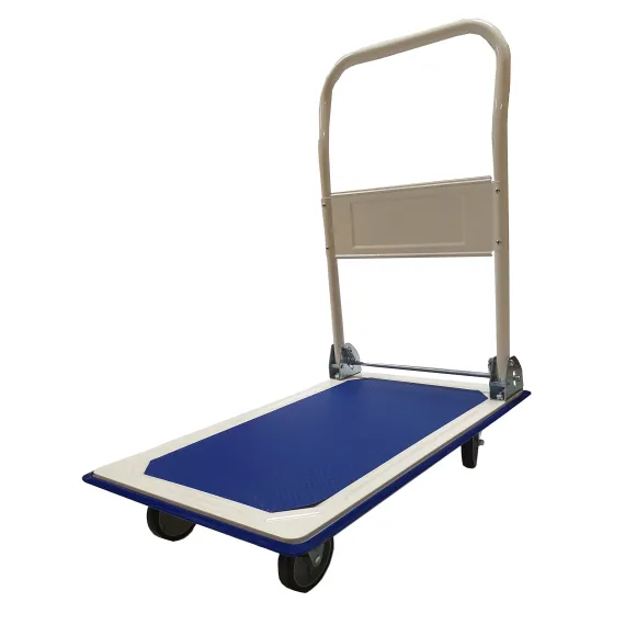 Transportvogn sammenleggbar, 73 x 48 cm, Max 150kg, Hvit/Blå