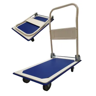 Transportvogn sammenleggbar, 95 x 61 cm, Max 300kg, Hvit/Blå