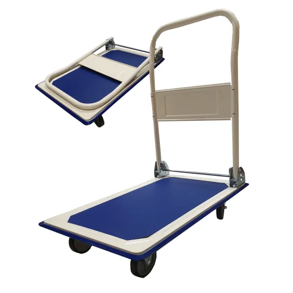 Transportvogn sammenleggbar, 95 x 61 cm, Max 300kg, Hvit/Blå