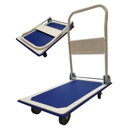 Transportvogn sammenleggbar, 95 x 61 cm, Max 300kg, Hvit/Blå